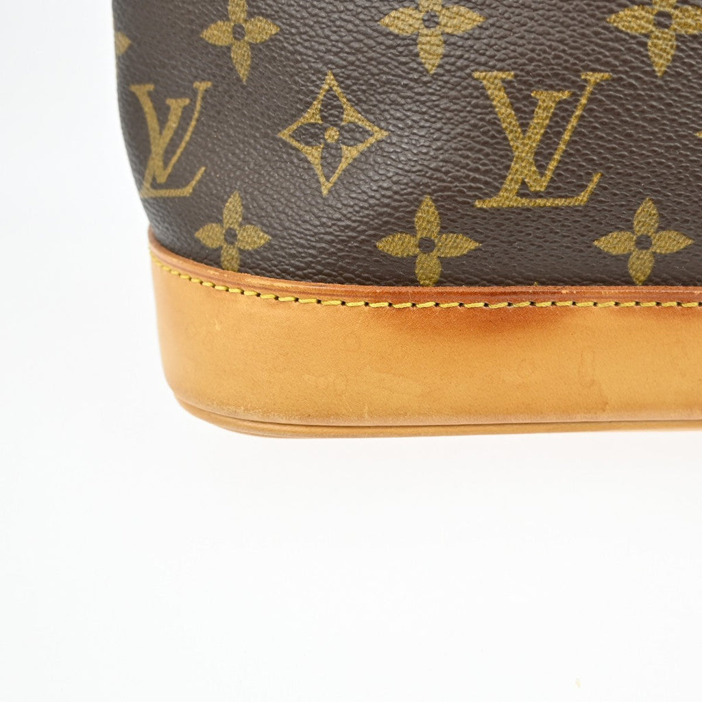 Louis Vuitton Alma Handbag Monogram Canvas Brown Canvas Handbag
