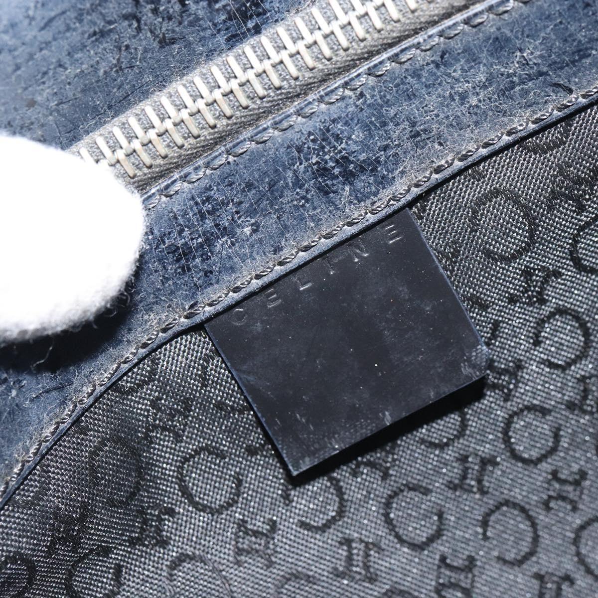 Celine Vintage Macadam Shopper Tote Venyl Black Plastic Tote Bag Bag