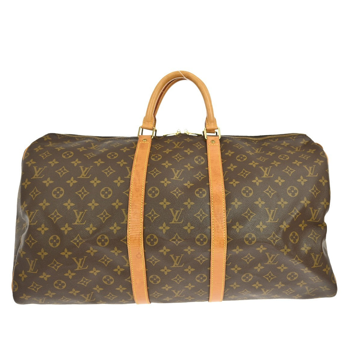 Louis Vuitton Keepall Bag Monogram Canvas Brown Canvas Travel Bag