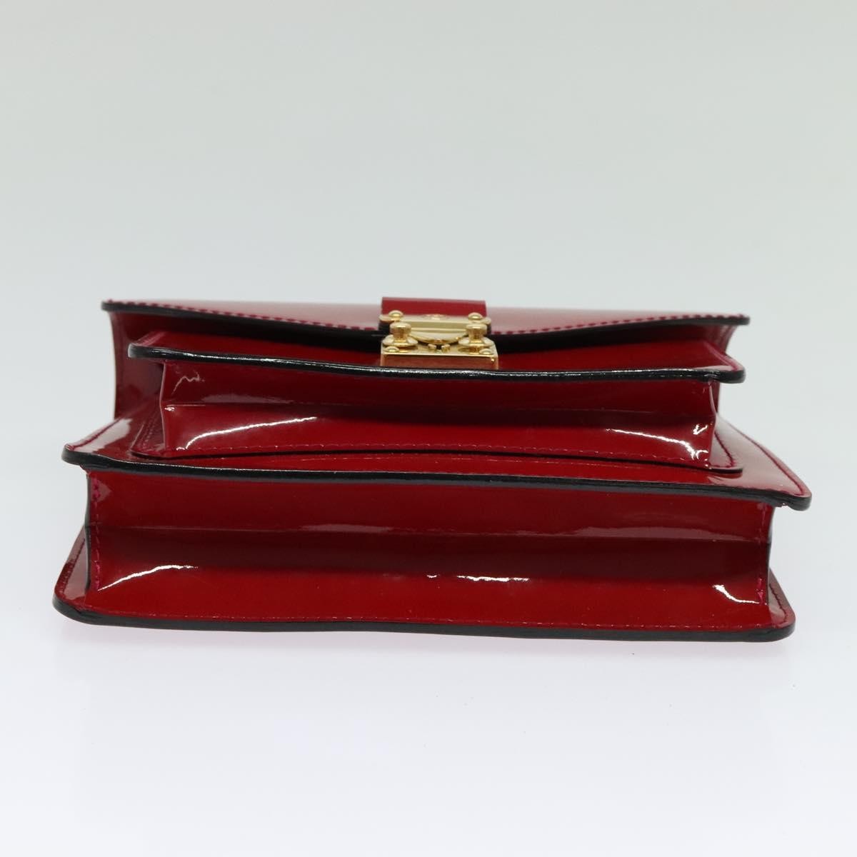 Louis Vuitton Monceau Handbag Vernis Red Patent_Leather Handbag