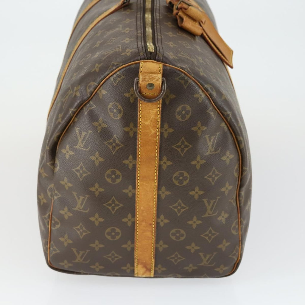 Louis Vuitton Keepall Bandouliere Bag Monogram Canvas Brown Canvas Travel Bag