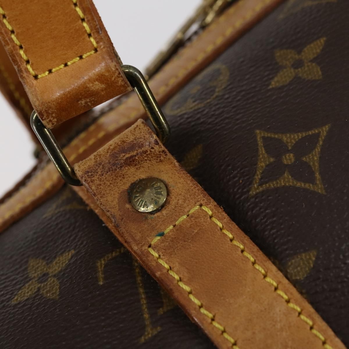 Louis Vuitton Sac Souple Handbag Monogram Canvas Brown Canvas Travel Bag