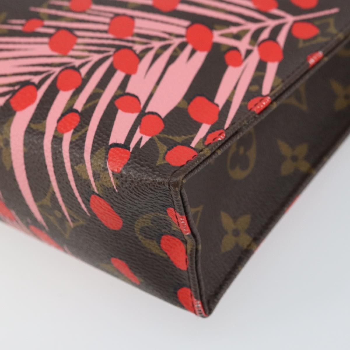 Louis Vuitton Toiletry Pouch Limited Edition Monogram Jungle Dots Red Canvas Clutche & Pouche Bag