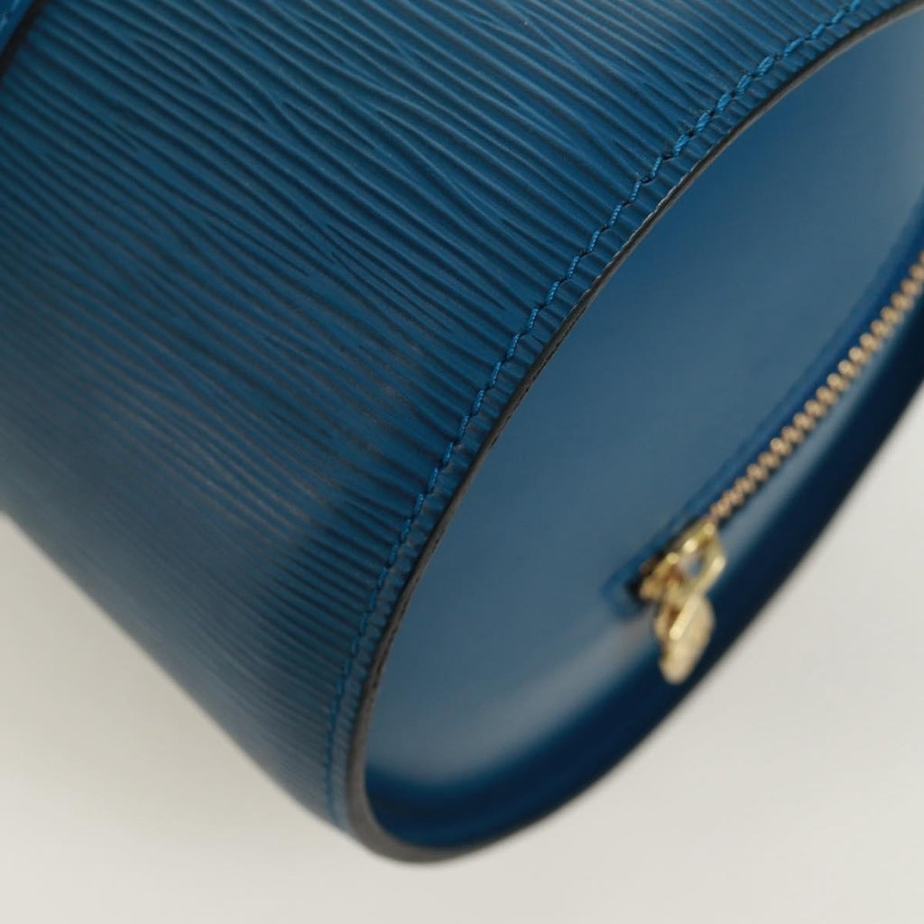 Louis Vuitton Soufflot Handbag Epi Leather Blue Leather Shoulder Bag