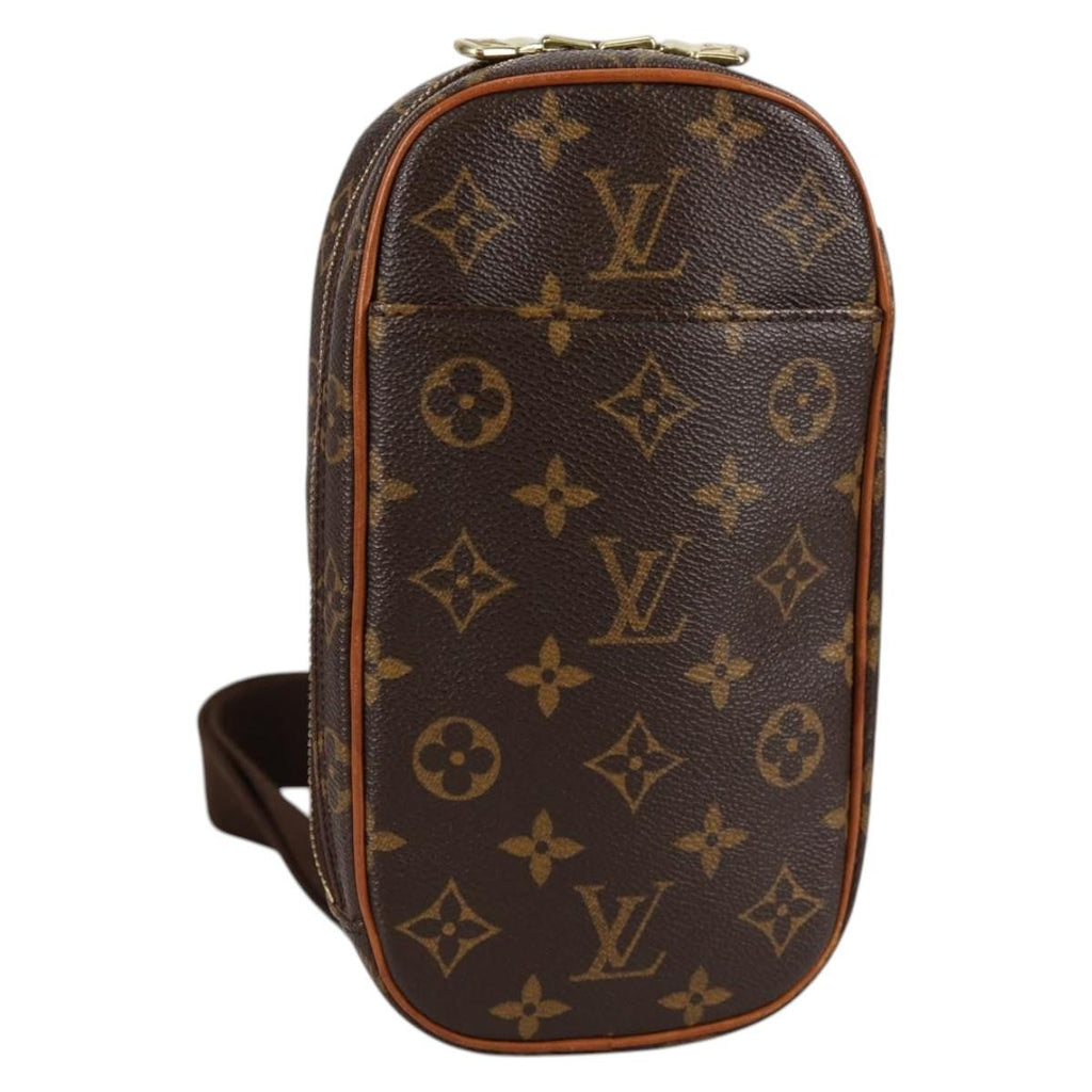 Louis Vuitton Pochette Gange Monogram Canvas Brown Canvas Bag