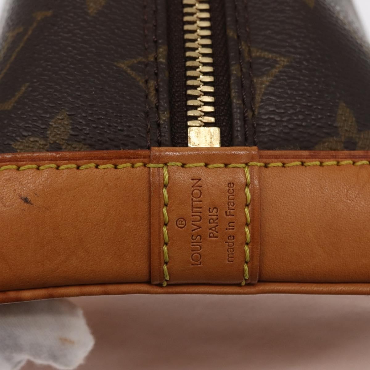 Louis Vuitton Alma Handbag Monogram Canvas Brown Canvas Handbag