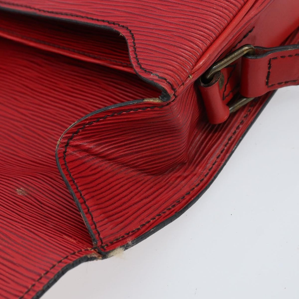 Louis Vuitton Cartouchiere Handbag Epi Leather Red Leather Shoulder Bag