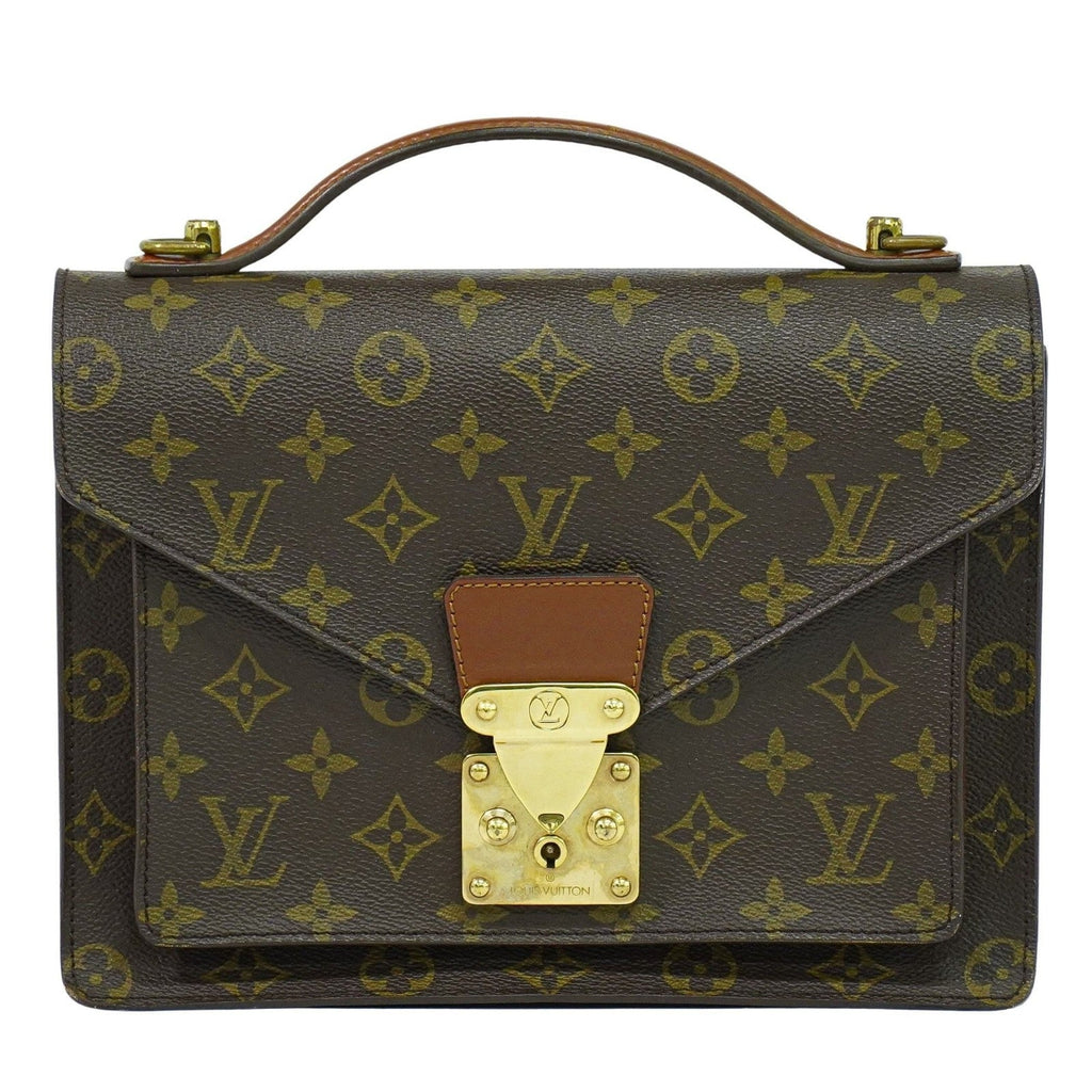 Louis Vuitton Monceau Handbag Monogram Canvas Brown Canvas Handbag