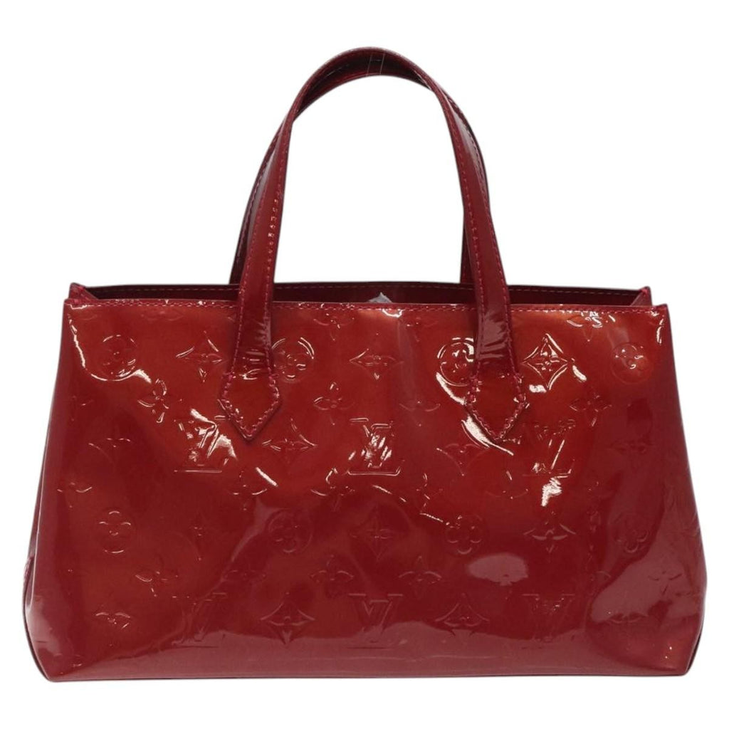 Louis Vuitton Wilshire Handbag Monogram Vernis Red Patent_Leather Handbag