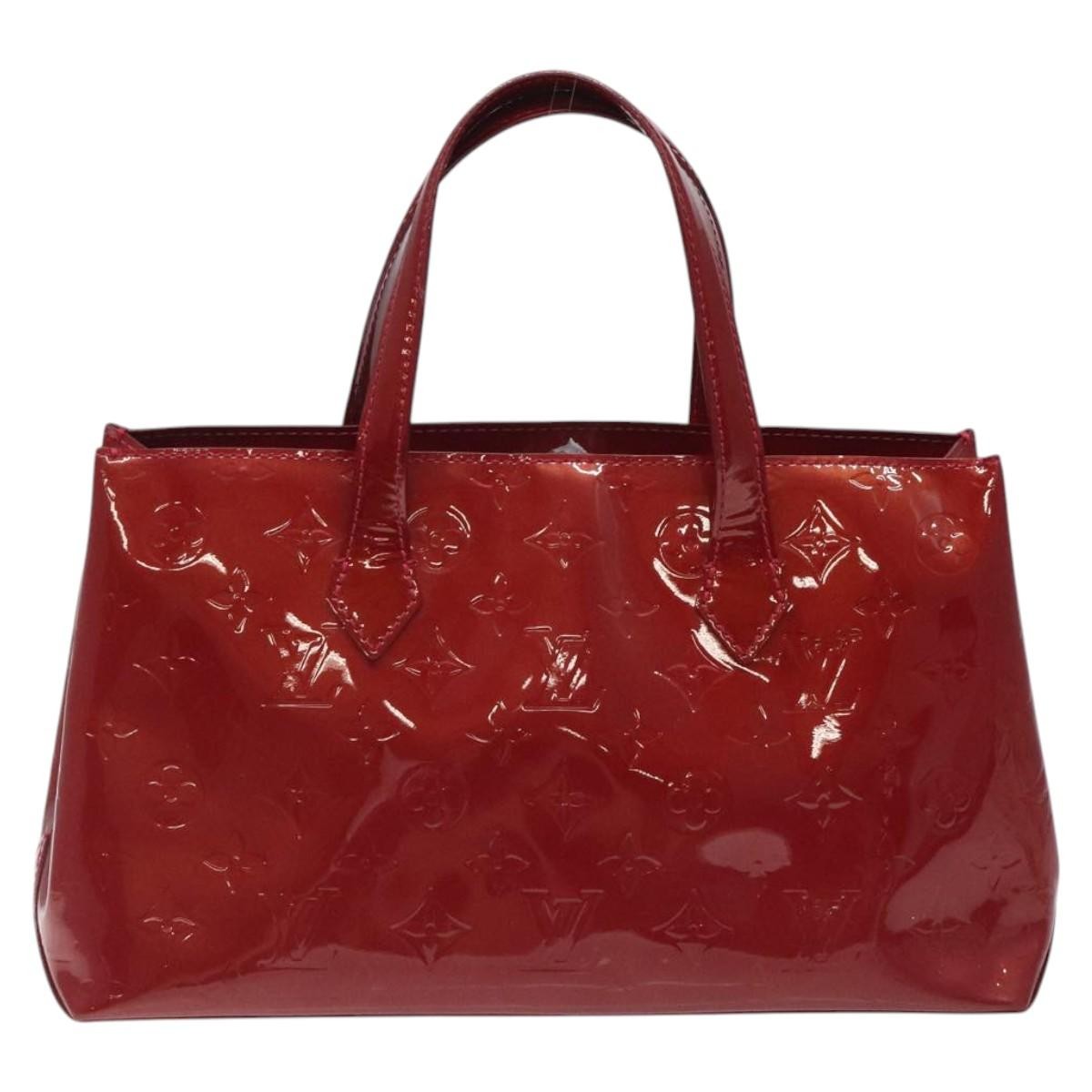 Louis Vuitton Wilshire Handbag Monogram Vernis Red Patent_Leather Handbag