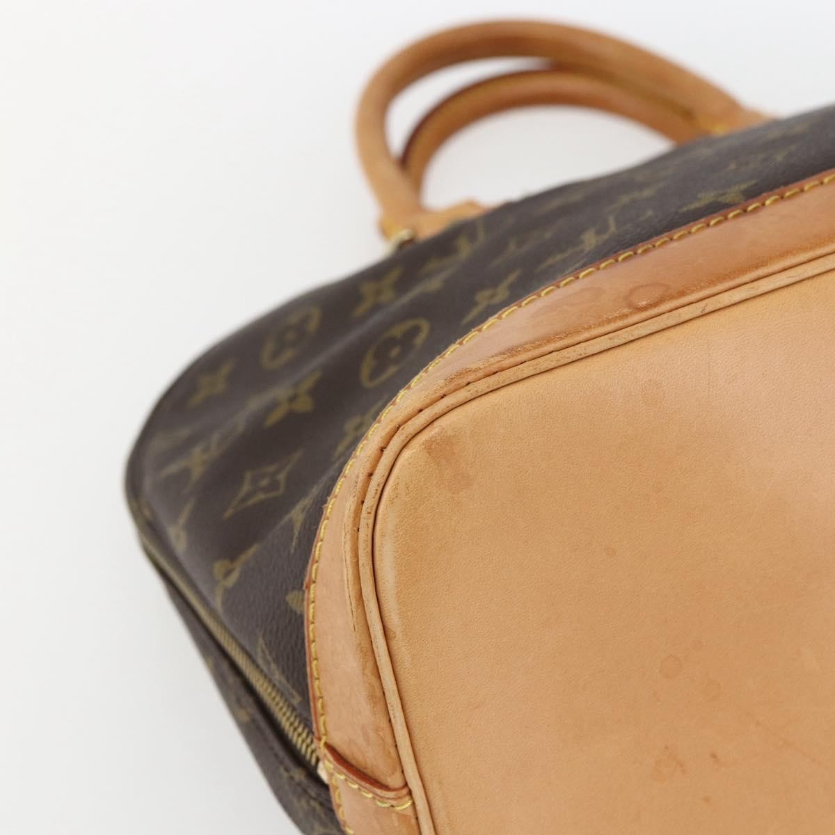 Louis Vuitton Alma Handbag Monogram Canvas Brown Canvas Handbag