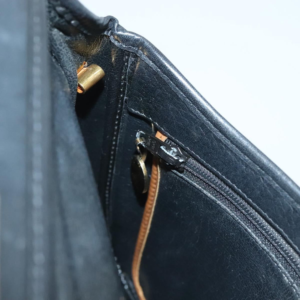 Christian Dior Vintage Trotter Crossbody Bag Leather Black Leather Clutche & Pouche Bag (Pre-Owned)