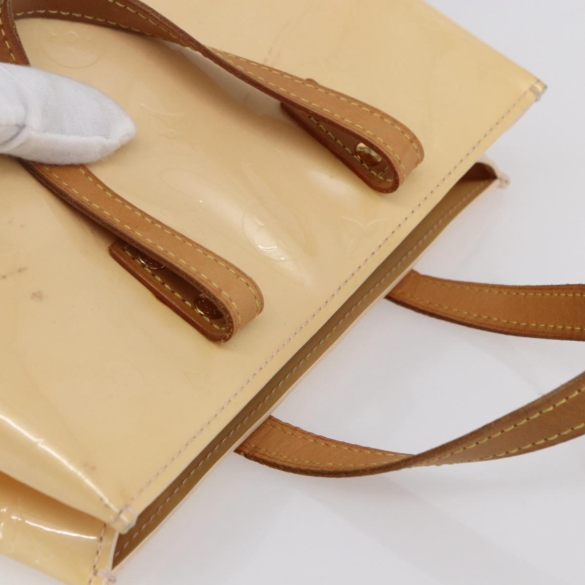 Louis Vuitton Reade Handbag Monogram Vernis Beige Patent_Leather Handbag