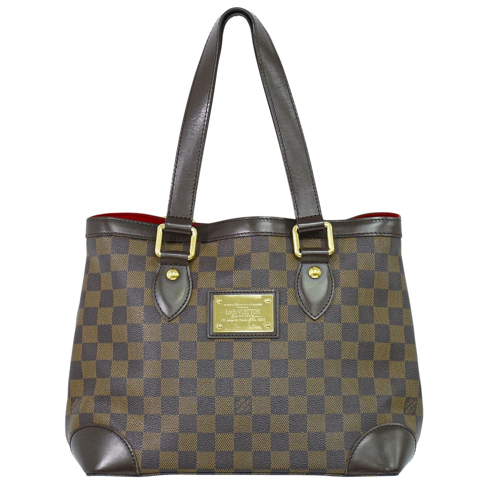 Louis Vuitton Hampstead Handbag Damier Brown Canvas Handbag