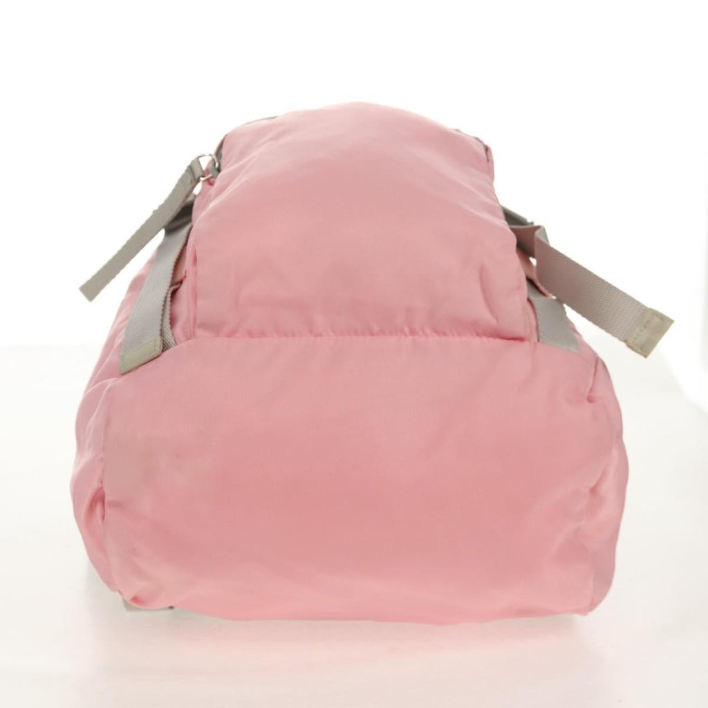 Prada Double Buckle Backpack Tessuto Pink Nylon Backpack Bag