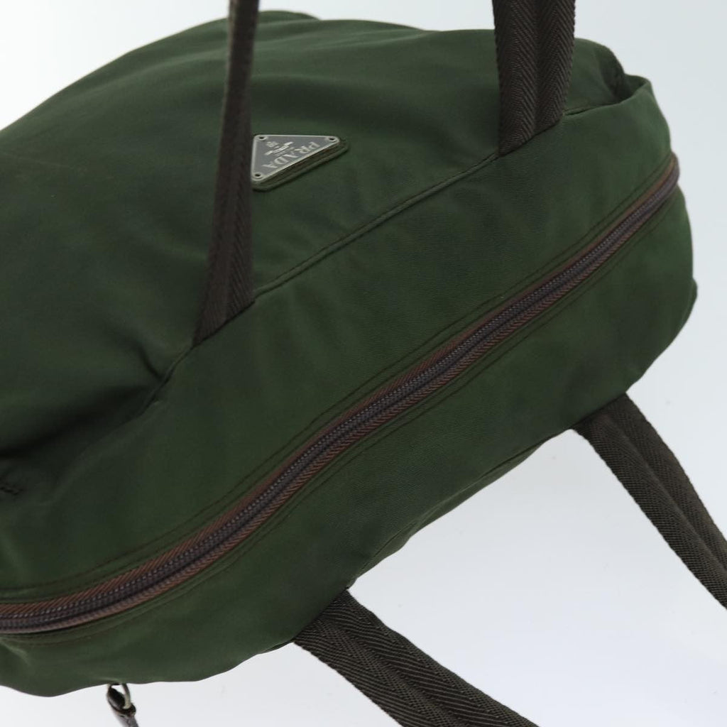 Prada Bowling Shoulder Bag Tessuto Khaki Nylon Handbag