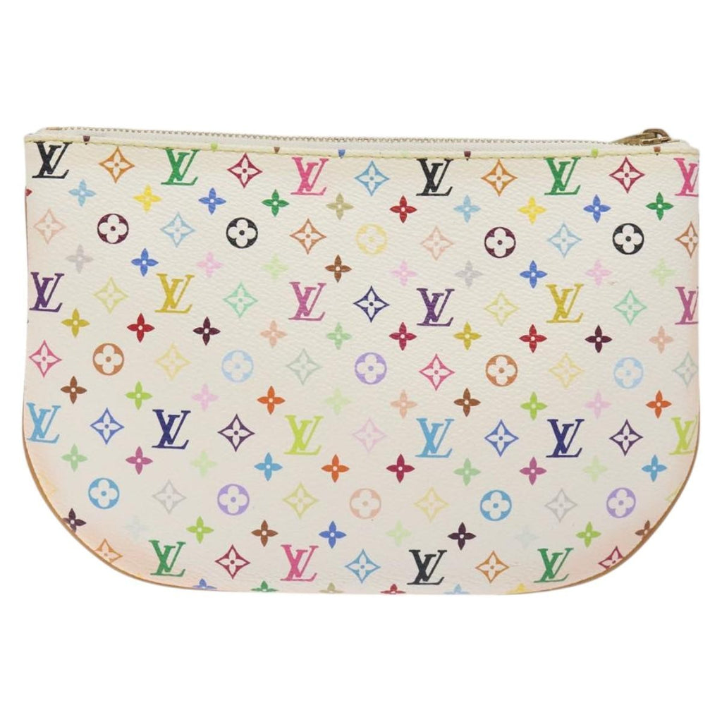 Louis Vuitton Pochette Gm Monogram Multicolor White Canvas Clutche & Pouche Bag