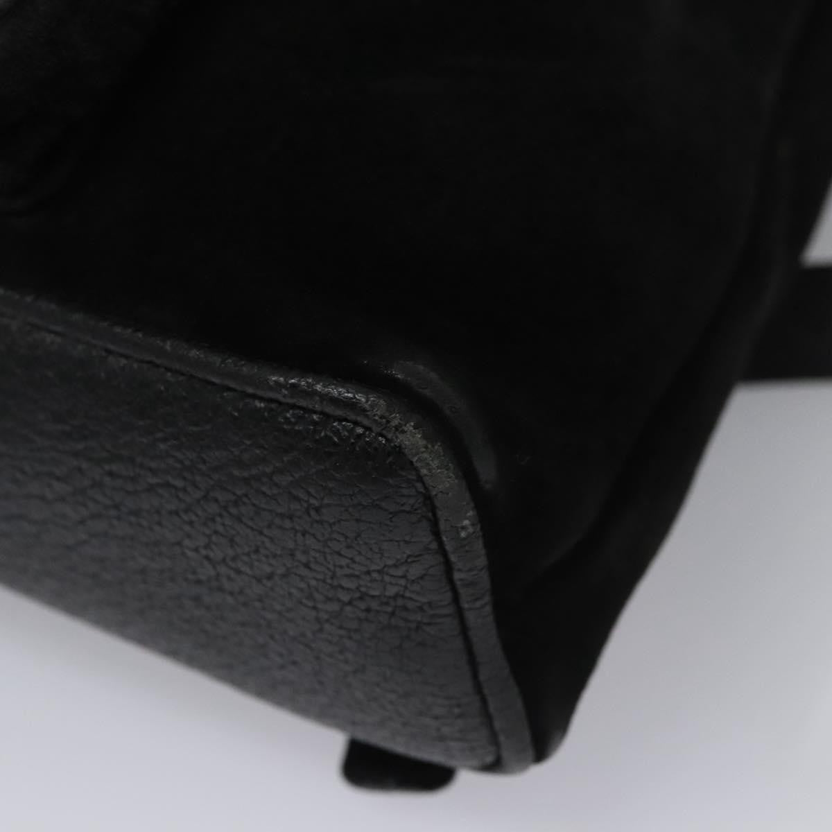 Gucci Gucci Bamboo Backpack Daim Black Suede Backpack Bag (Pre-Owned)