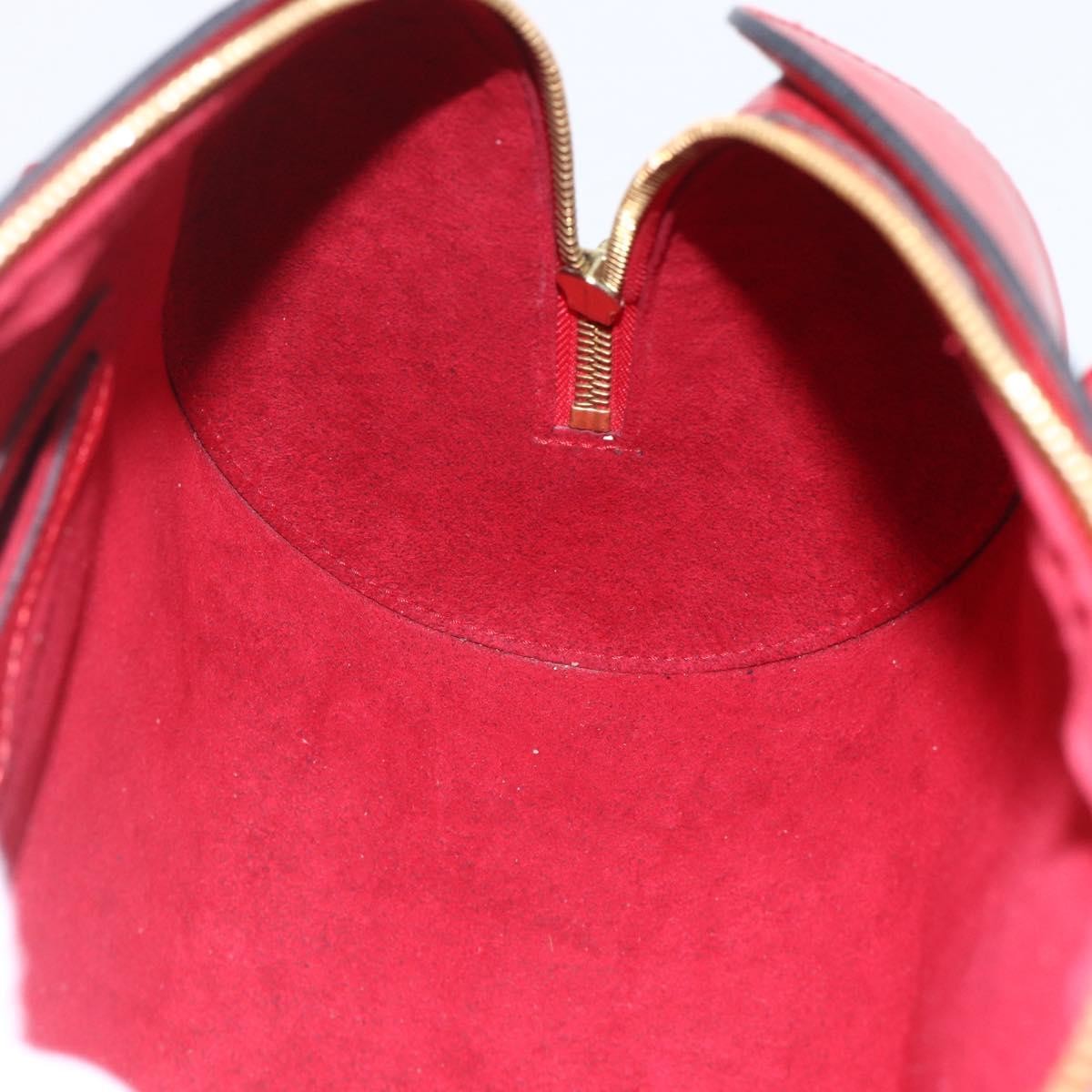 Louis Vuitton Soufflot Handbag Epi Leather Red Leather Shoulder Bag