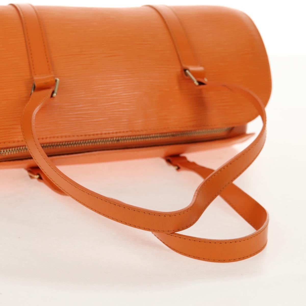 Louis Vuitton Soufflot Handbag Epi Leather Orange Leather Handbag