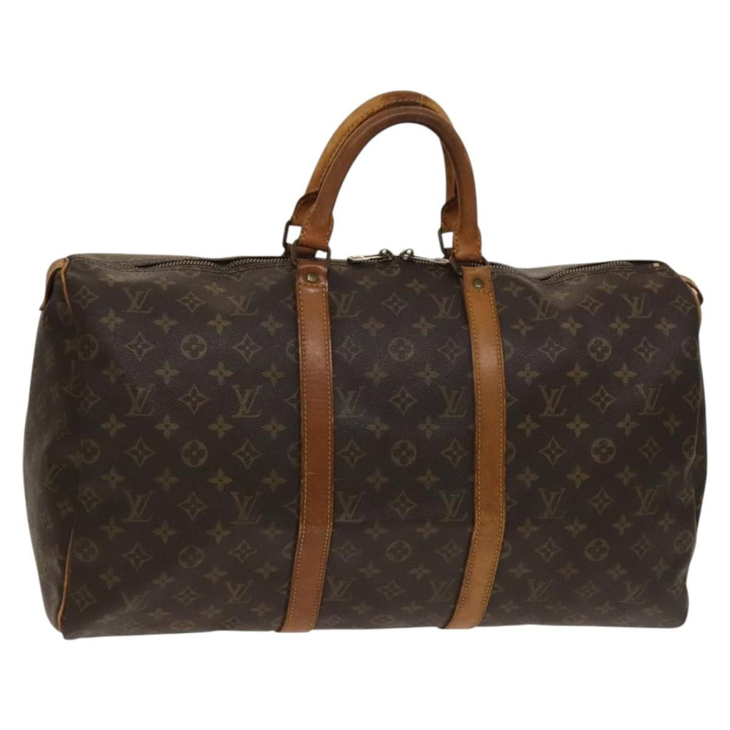 Louis Vuitton Keepall Bag Monogram Canvas Brown Canvas Travel Bag