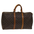 Louis Vuitton Keepall Bag Monogram Canvas Brown Canvas Travel Bag