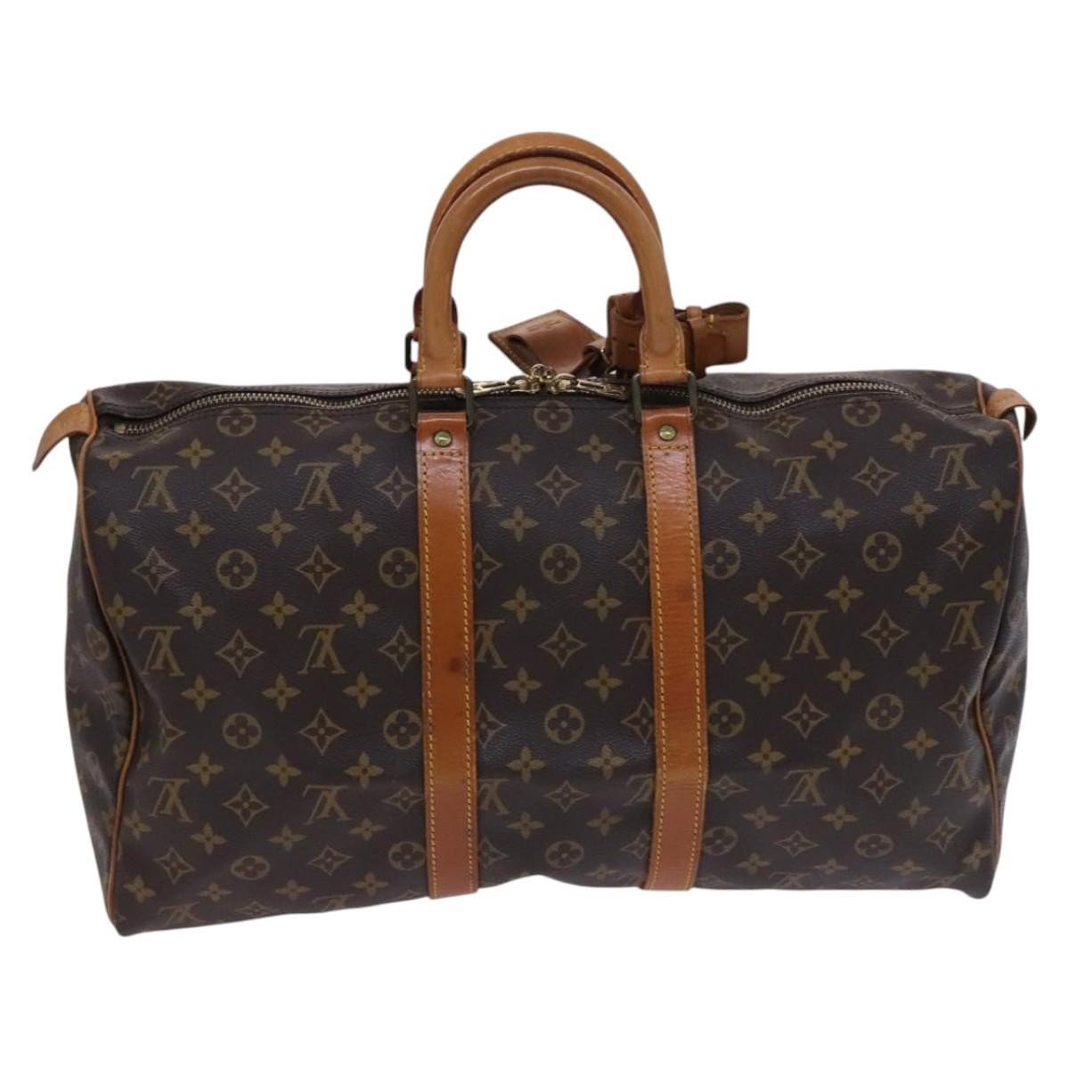 Louis Vuitton Keepall Bag Monogram Canvas Brown Canvas Travel Bag