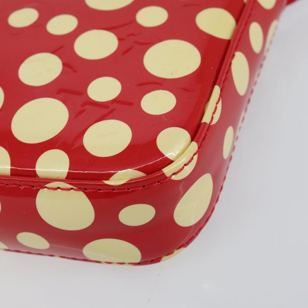 Louis Vuitton Pochette Accessoires Yayoi Kusama Painted Dots Monogram Vernis Red Patent_Leather Clutche & Pouche Bag