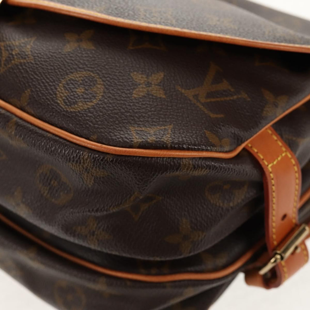 Louis Vuitton Saumur Handbag Monogram Canvas Brown Canvas Shoulder Bag