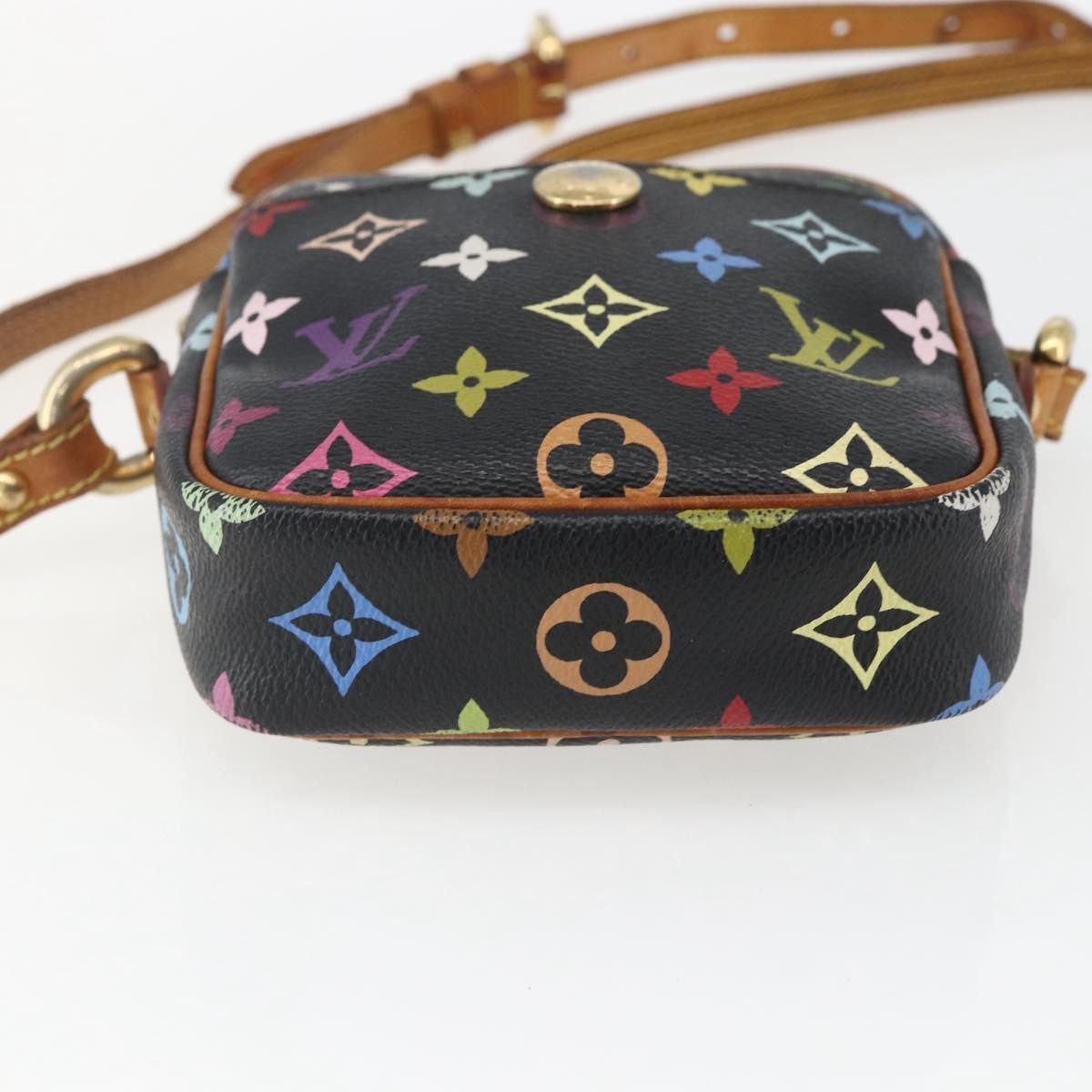 Louis Vuitton Rift Handbag Monogram Multicolor Black Canvas Shoulder Bag