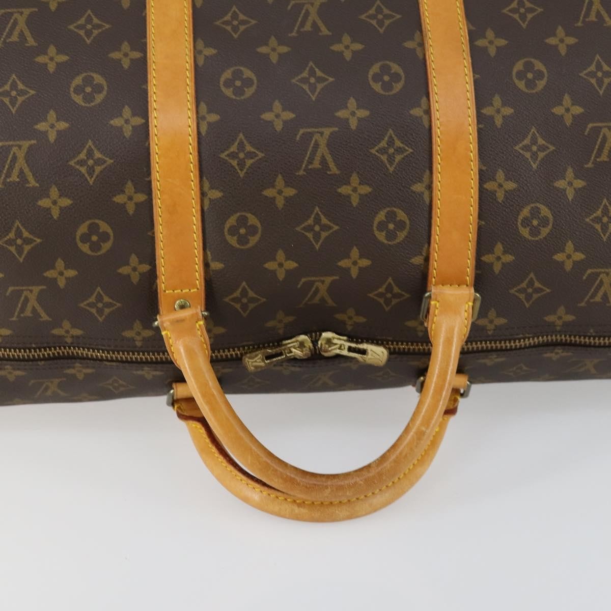 Louis Vuitton Keepall Bag Monogram Canvas Brown Canvas Travel Bag