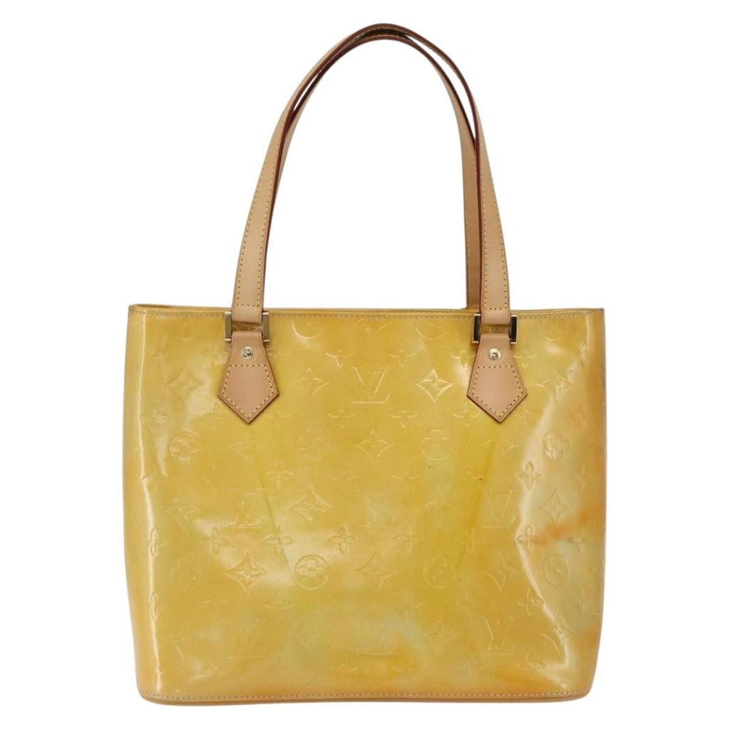 Louis Vuitton Houston Handbag Monogram Vernis Yellow Patent_Leather Tote Bag