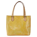 Louis Vuitton Houston Handbag Monogram Vernis Yellow Patent_Leather Tote Bag