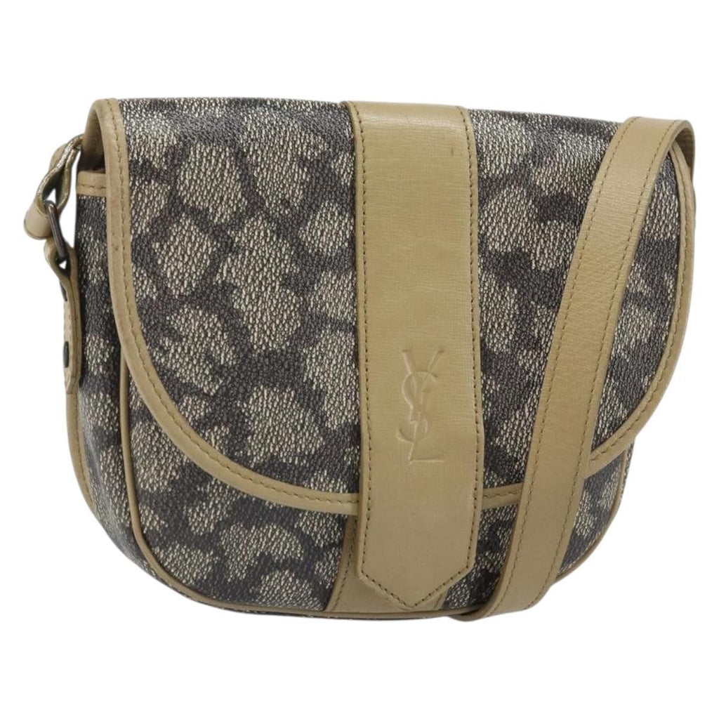 Saint Laurent Vintage Shoulder Bag Pvc Leather Gray Pvc Shoulder Bag Bag (Pre-Owned)