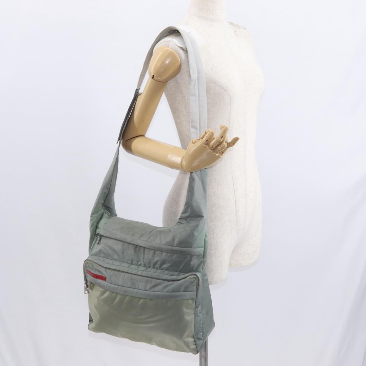 Prada Vintage Shoulder Bag Tessuto Green Nylon Shoulder Bag Bag