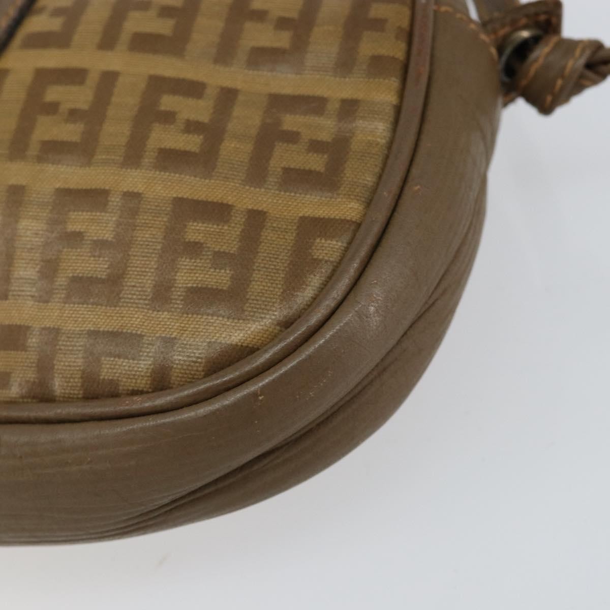 Fendi Zucchino Canvas Beige Canvas Shoulder Bag Bag