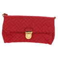 Prada Pushlock Chain Flap Bag Quilted Tessuto Red Nylon Shoulder Bag Bag