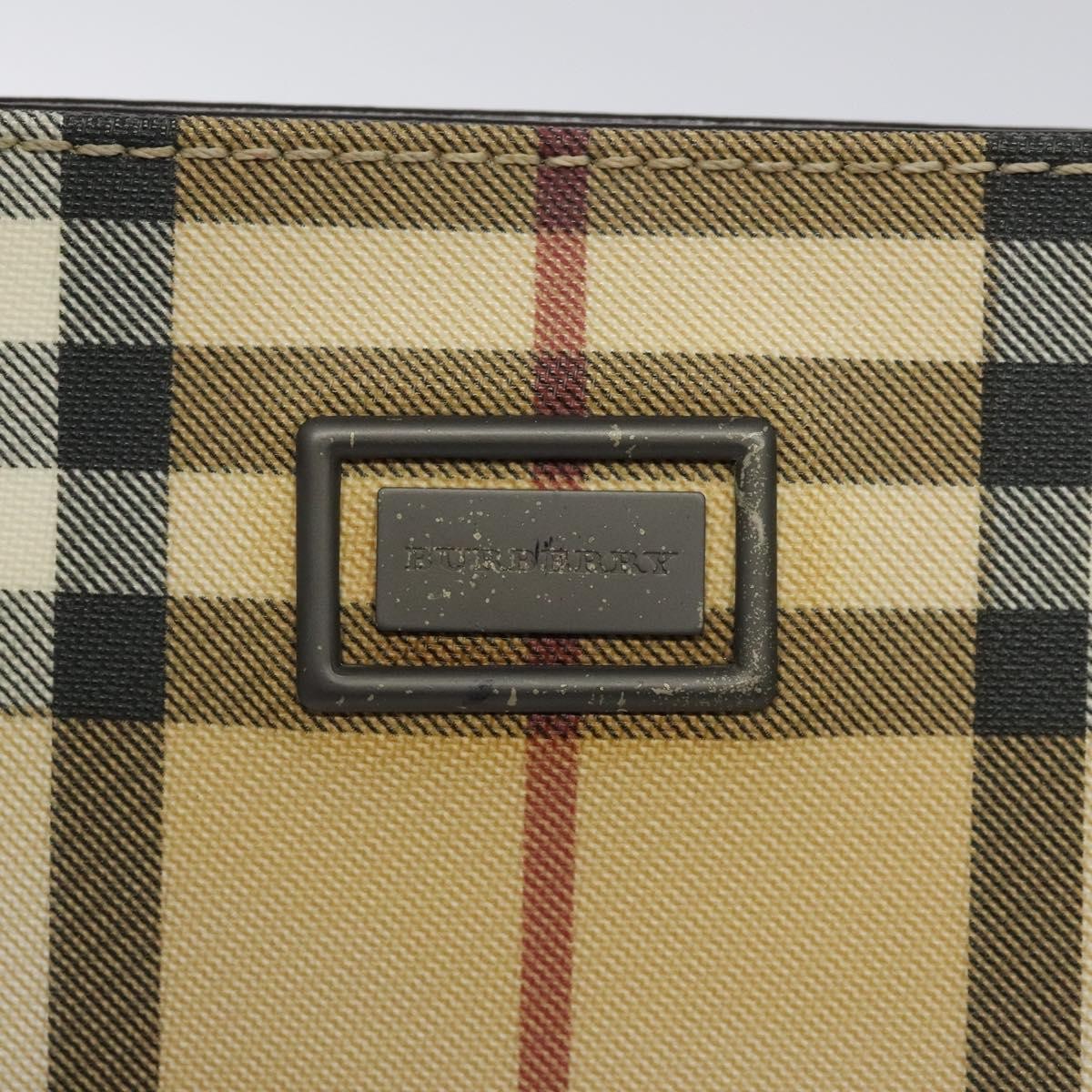 Burberry Nova Check Tote Canvas Check Pattern Beige Canvas Tote Bag