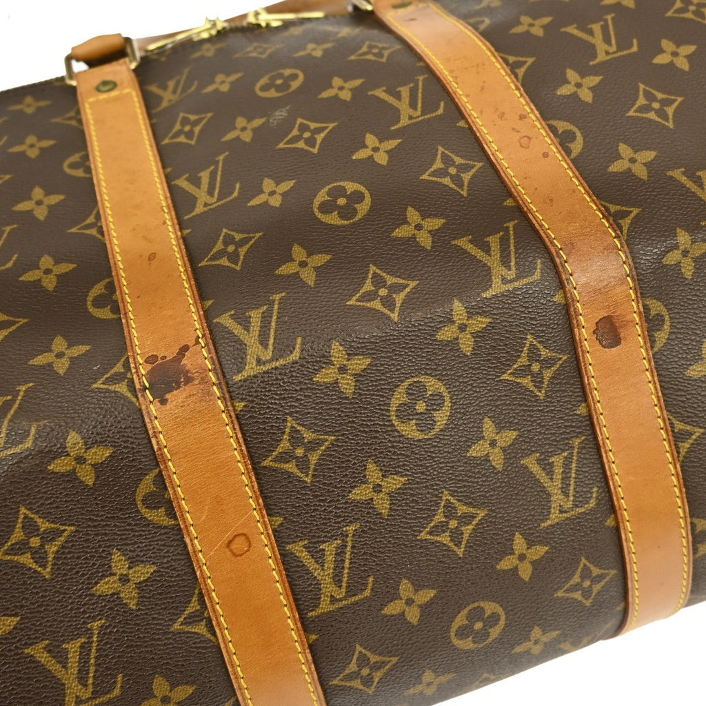 Louis Vuitton Keepall Bag Monogram Canvas Brown Canvas Travel Bag
