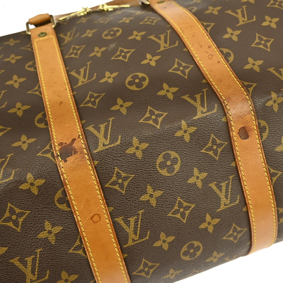 Louis Vuitton Keepall Bag Monogram Canvas Brown Canvas Travel Bag