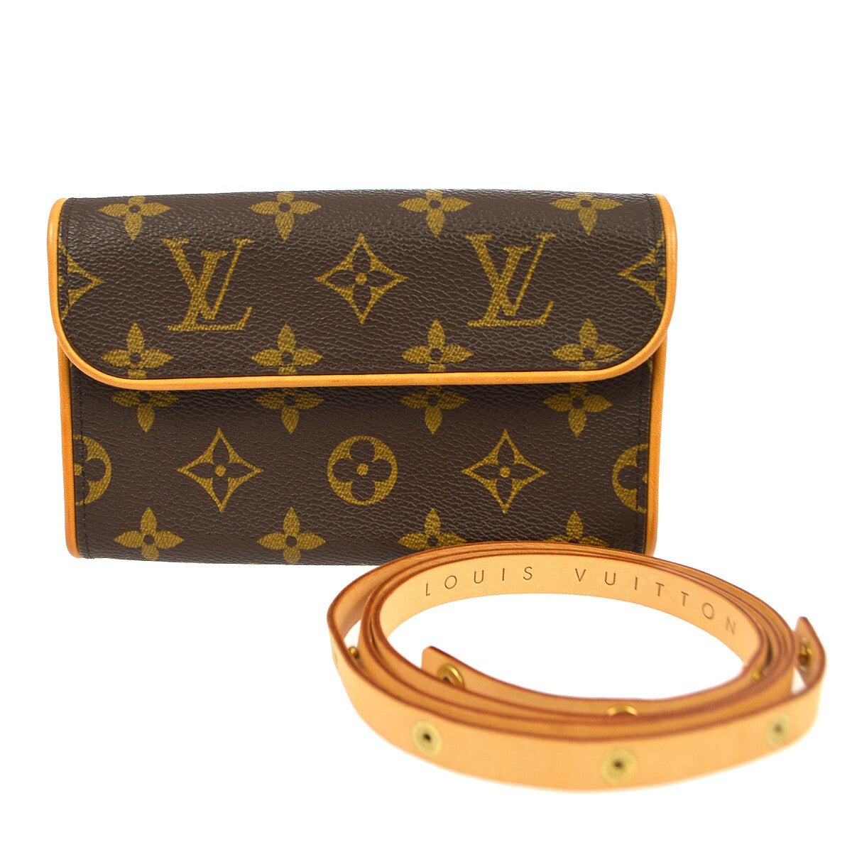 Louis Vuitton Florentine Waist Bag Monogram Canvas Brown Canvas Clutche & Pouche Bag