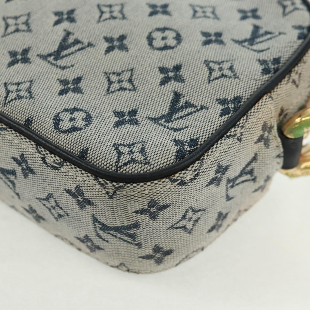 Louis Vuitton Juliette Crossbody Bag Mini Lin Blue Canvas Shoulder Bag