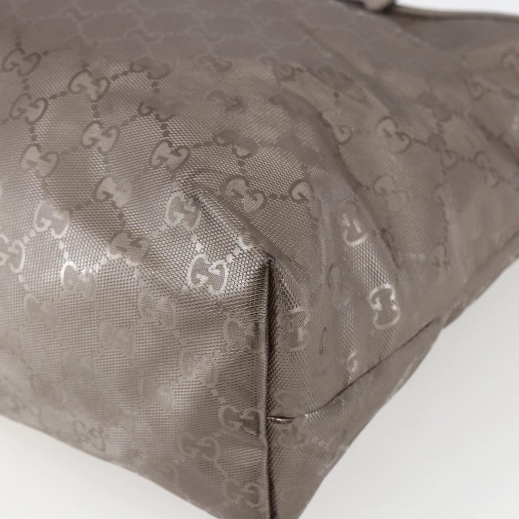 Gucci Plus Tote Gg Imprime Silver Pvc Tote Bag Bag (Pre-Owned)