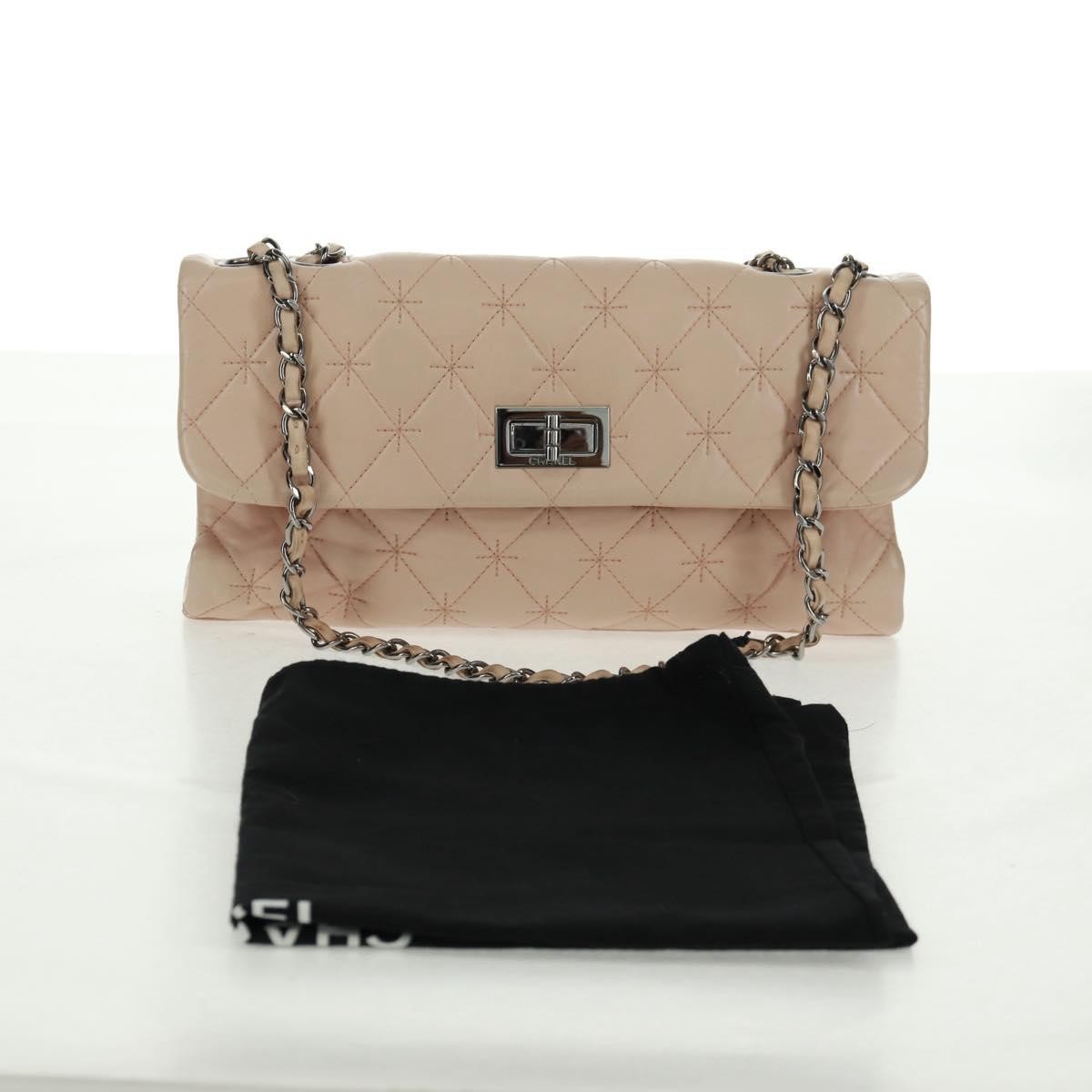 Chanel 2.55 Shoulder Bag Leather Pink Leather Shoulder Bag Bag