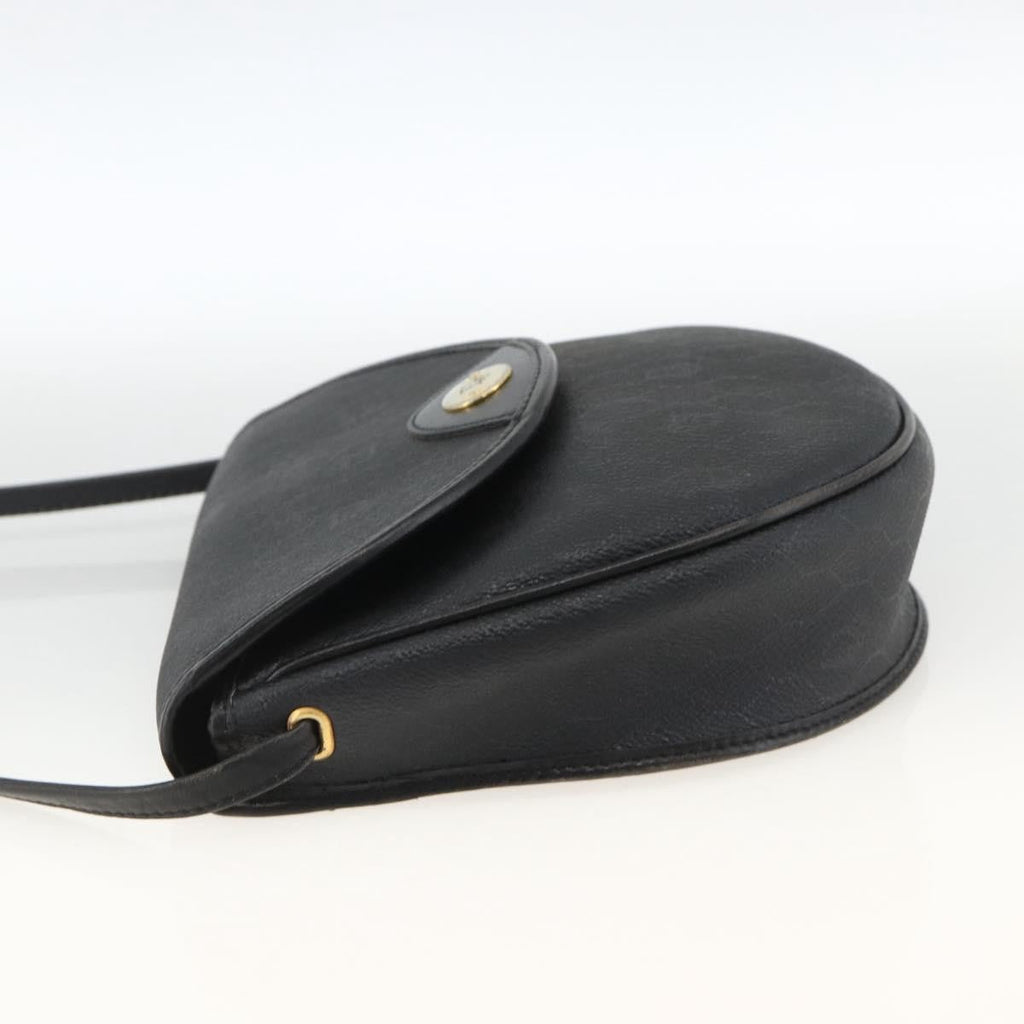 Christian Dior Vintage Honeycomb Shoulder Bag Canvas And Leather Black Canvas Shoulder Bag Bag (Pre-Owned)