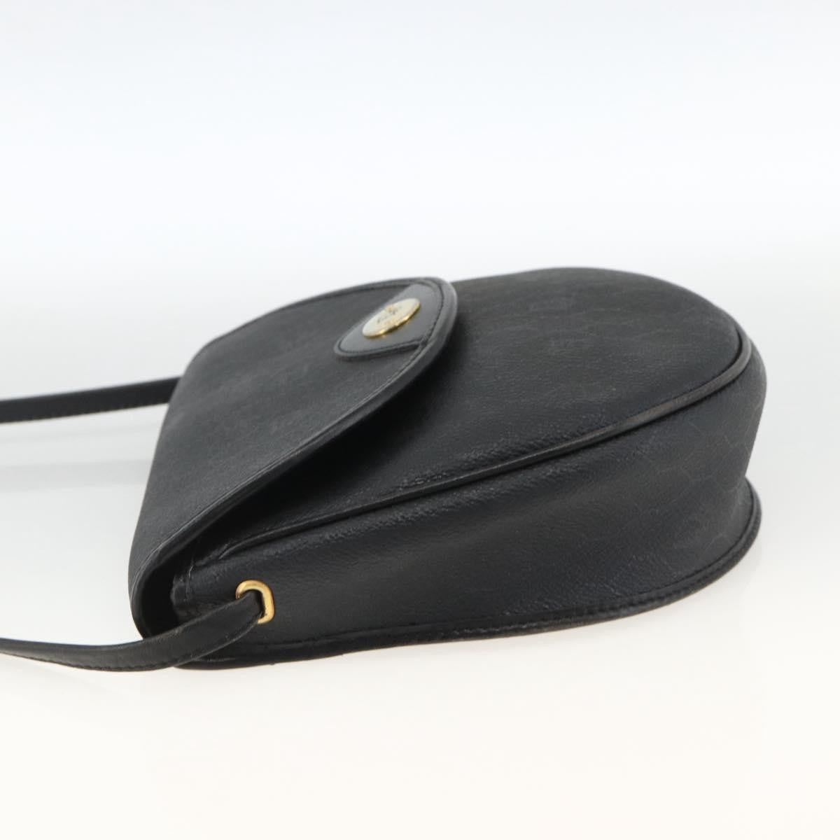 Christian Dior Vintage Honeycomb Shoulder Bag Canvas And Leather Black Canvas Shoulder Bag Bag (Pre-Owned)
