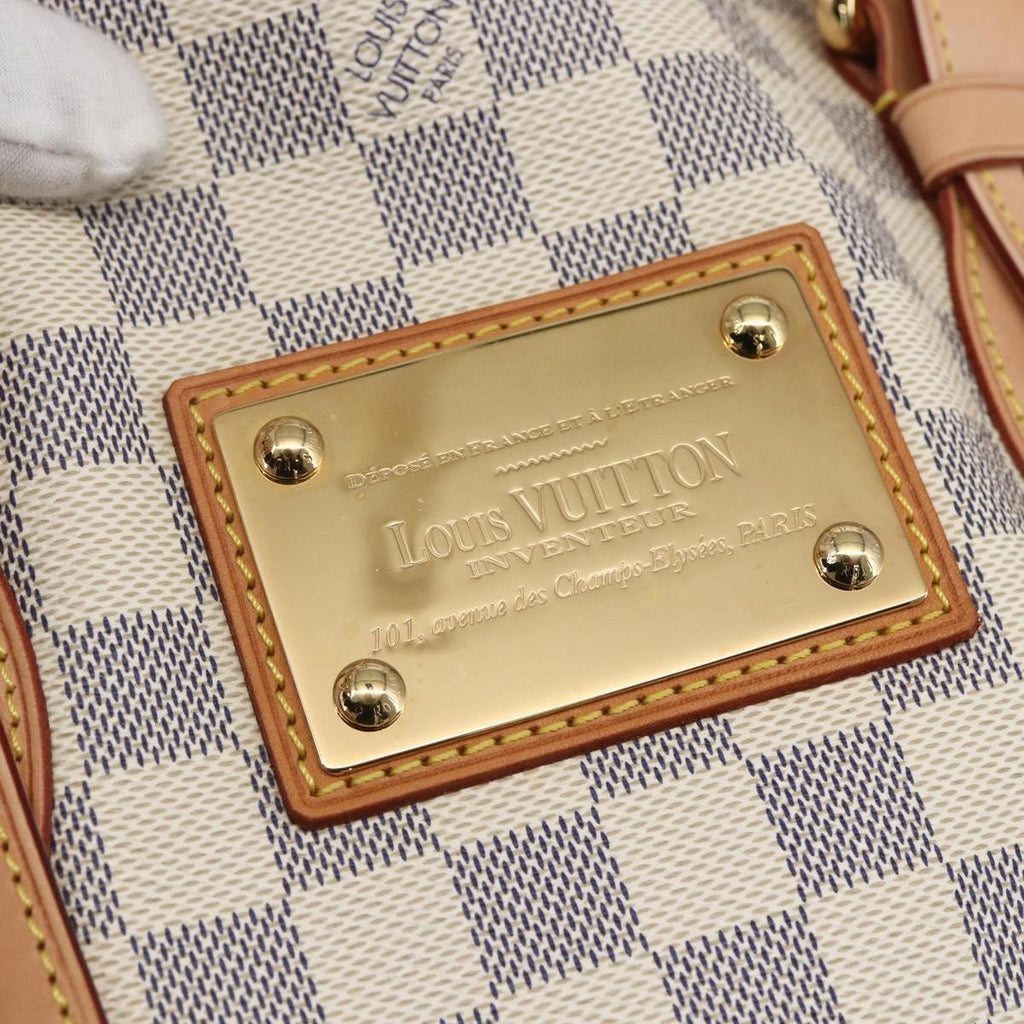 Louis Vuitton Hampstead Handbag Damier White Canvas Tote Bag