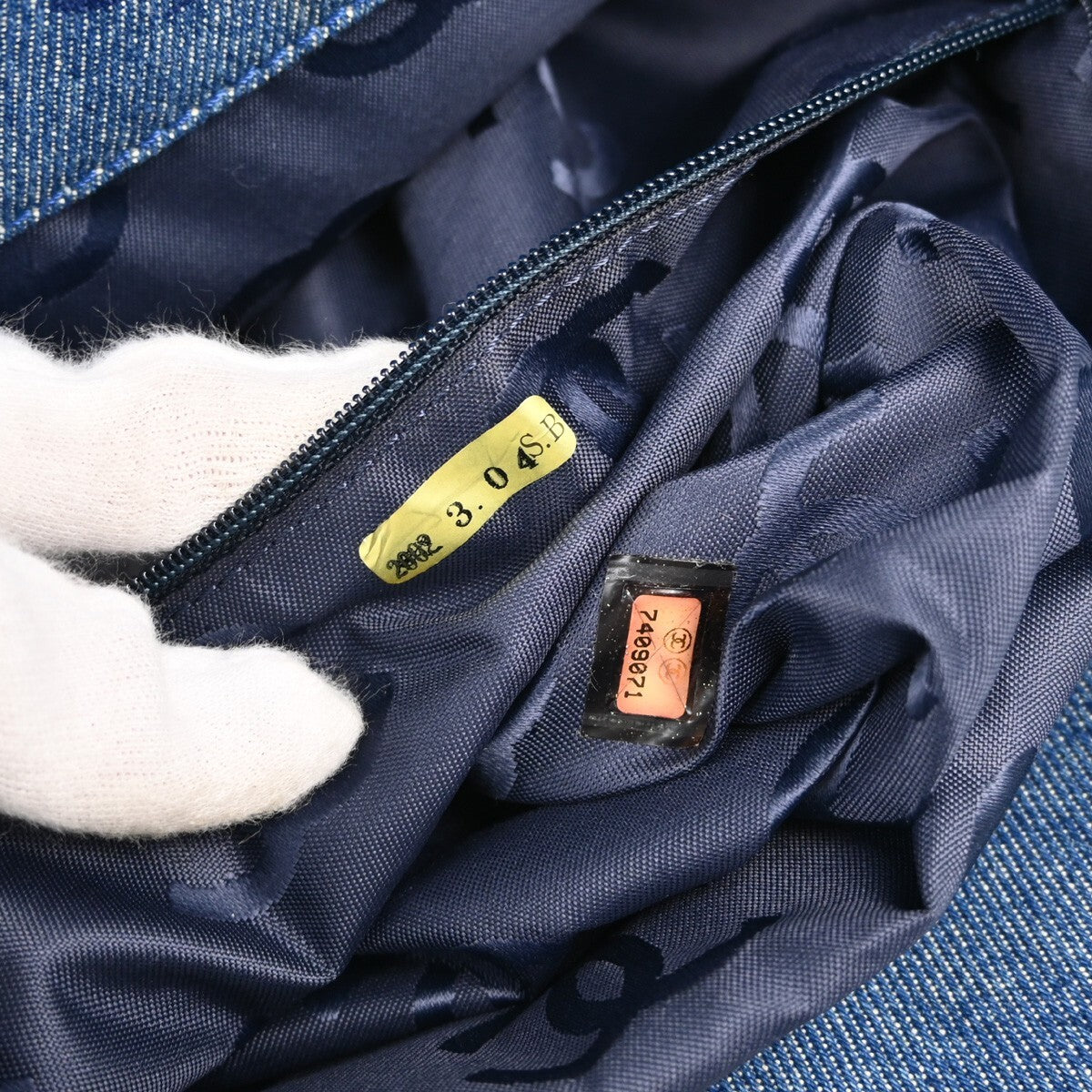 Chanel Vintage Cc Tote Denim Blue Denim_Jeans Tote Bag Bag