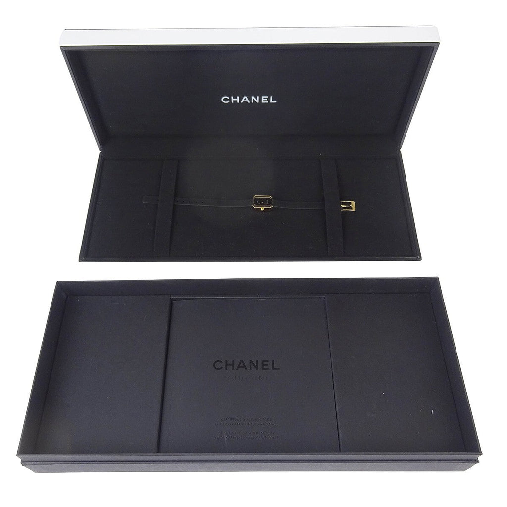 Chanel Premiere Velours Mini Quartz Watch Titanium With Yellow Gold And Velvet Rubber With Diamond Dial Watch