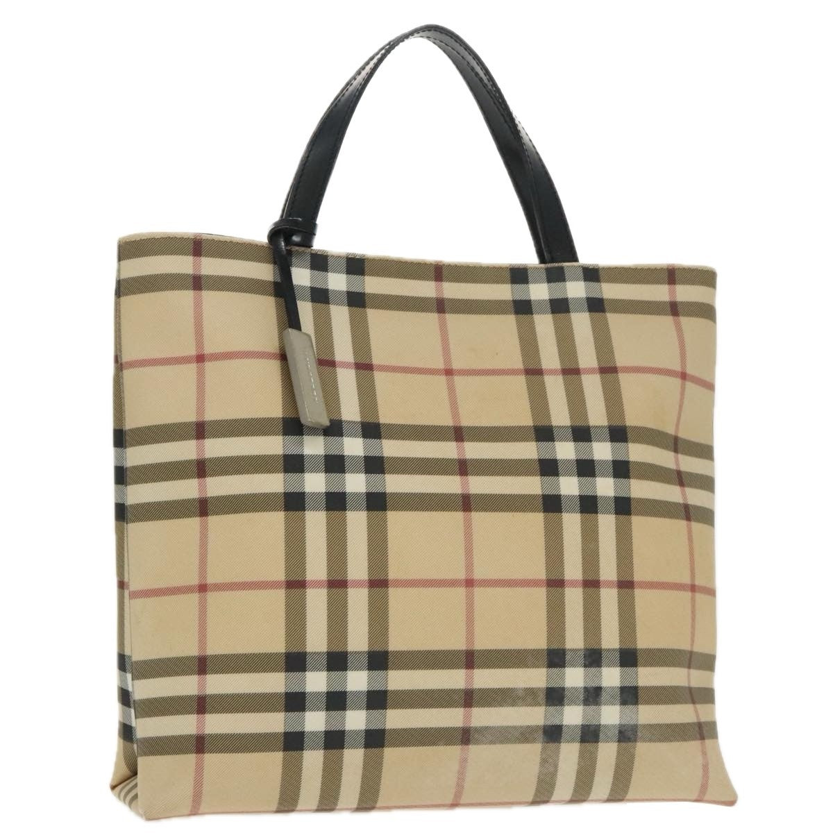 Burberry Nova Check Tote Canvas And Leather Beige Pvc Tote Bag